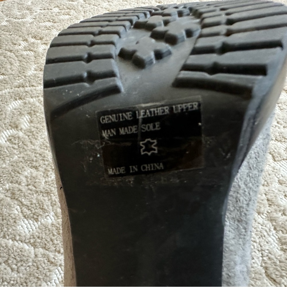 Gray Suede Booties - image 5